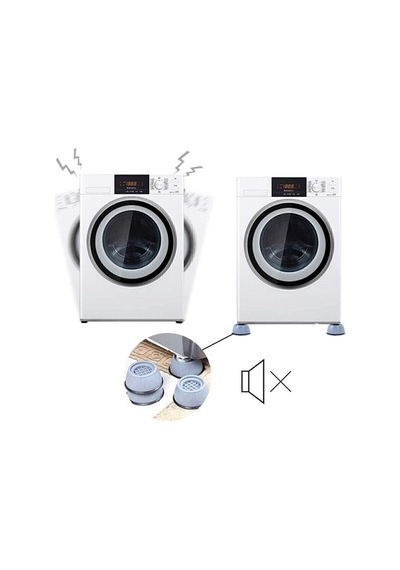 3 Set 12 Adet Gürültü Engelleyici Kaymaz Titreşim Önleyici Kauçuk Ayak Çamaşır Makinesi Stoper Gri Diğer