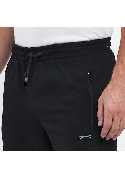 Slazenger ONON IN Erkek Fermuar Cepli Siyah Eşofman Altı