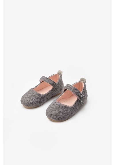 Le Mabelle Gri Peluş Teddy Kız Çocuk Ayakkabı Gri