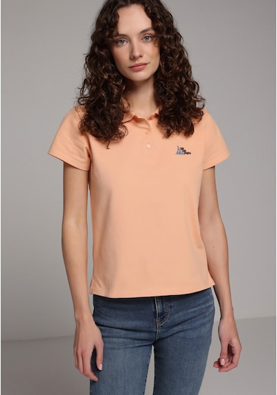 Colin's Colins Regular Fit Polo Yaka Nakışlı Kadın Turuncu Kısa Kol Tişört Cl1079949 Q1.v2 Psl Somon