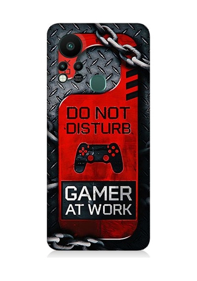 İnfinix Hot 11s Uyumlu Gamer Uyarı Desenli Silikon Kılıf