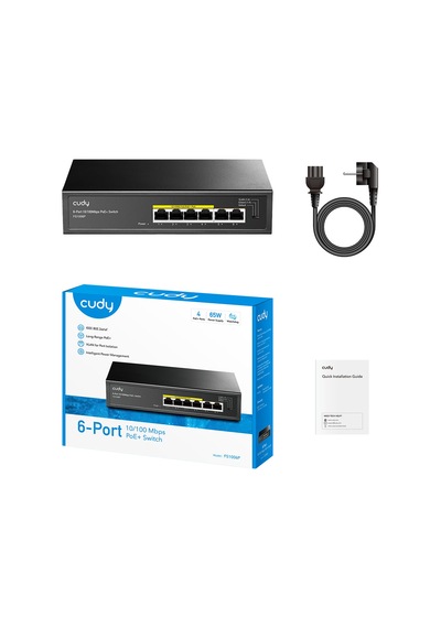 Cudy Fs1006p - 6-port 10/100m Poe+ Switch 65w