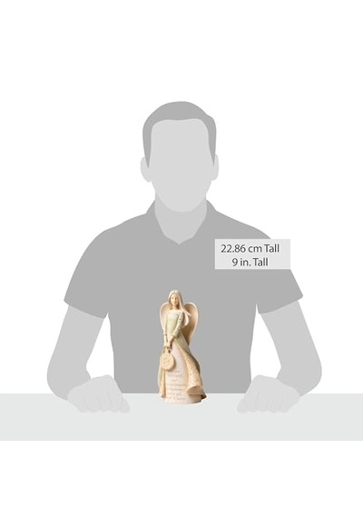 Temeller Emeklilik Melek Taşı Reçine Heykelcik, 22,8 Cm Diğer