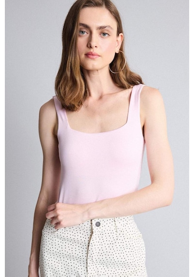 Defacto Kare Yaka Bodysuit H3888ax26smpn633 Pembe-pn633