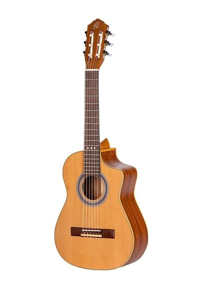 Ortega Rq39e Requinto Series Cutaway Elektro Klasik Gitar Natural