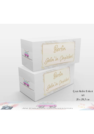 Çeyiz Kolisi Etiketi - Çk03 A4 - 21x29,7 Cm.