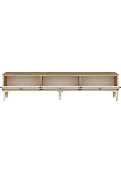 Tsa1897dbg Alfa Tv Sehpası Safirmeşe-beyaz-gold 180cm