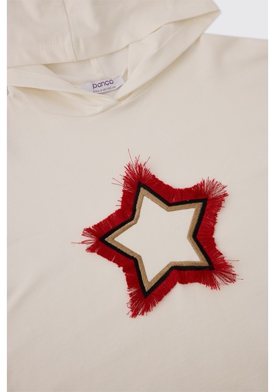 Panço Kız Çocuk Ekru-kırmızı Sweatshirt 2521gk08070 Panço Kız Çocuk Ekru-kırmızı Sweatshirt 2521gk08070