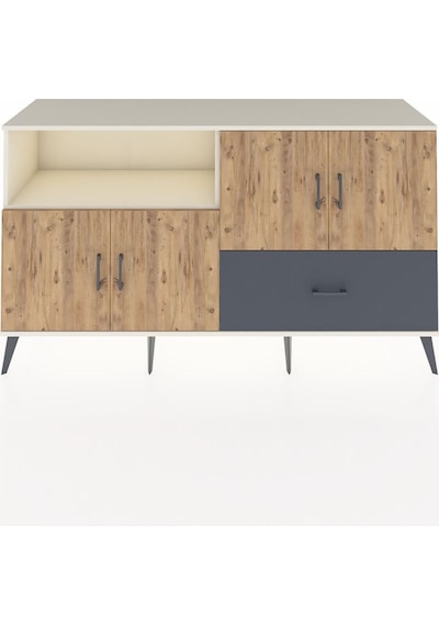 Hyperion Konsol 4 Raflı Tek Çekmeceli 4 Kapaklı 176x44x99 Aytaşı- Aytaşı-çam/antrasit Hyperion Konsol 4 Raflı Tek Çekmeceli 4 Kapaklı 176x44x99 Aytaşı- Aytaşı-çam/antrasit