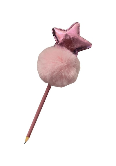 Yıldızlı Ponpon Peluş Kurşun Kalem