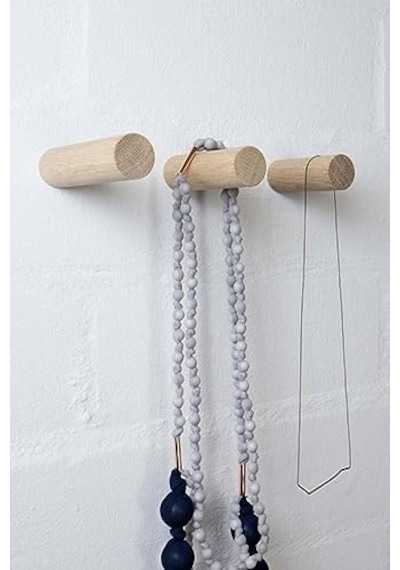Alyones 15cm Minimalist 3'lü Duvar Kancası, Portmanto Ve Elbise Askısı Çok Renkli
