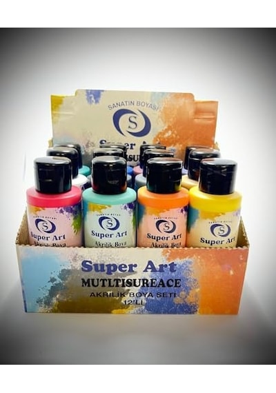 Superart Akrilik Boya Seti 12'li 12x100 Ml 0,15 L