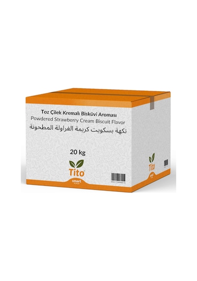 Toz Çilek Kremalı Bisküvi Aroması 20 Kg
