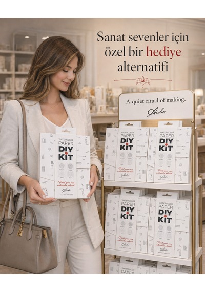 Aishaart Dıy Kit 4 Desenli Suluboya Sanat Seti