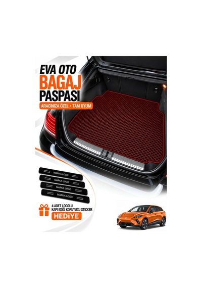 Mg 4 2022-2025 Uyumlu Eva Bagaj Paspası Araca Özel Bordo