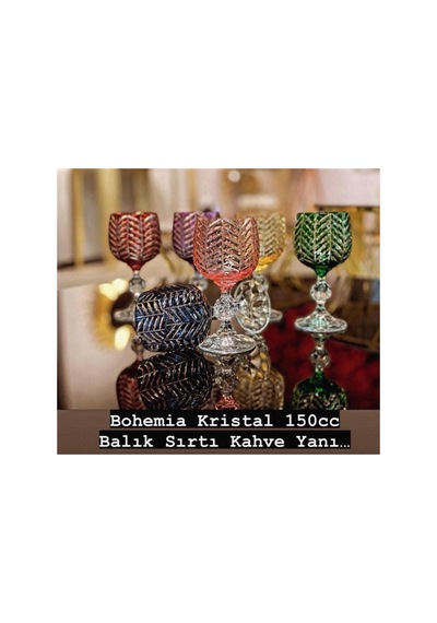 Bohemia Kristal Kahve Yanı Su Bardağı 150 Cc 6 Adet Çok Renkli