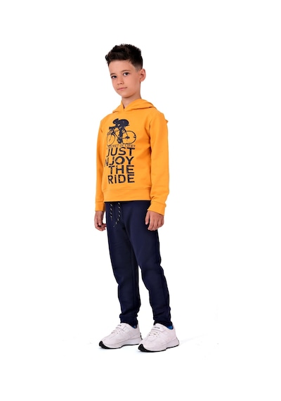 Mnk Baby & Kids Bisiklet Baskılı Kapşonlu Çocuk Eşofman Mnk0615 Sari