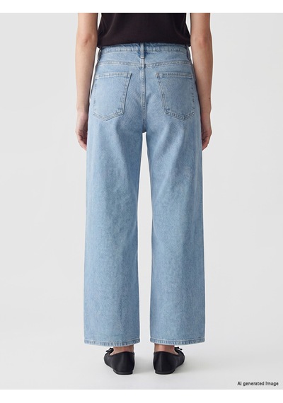 Lcw Modest İndigo Barrel Fit Kadın Jean Pantolon
