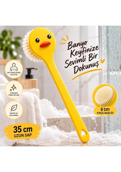 Ördek Tasarımlı Sırt Fırçası 35 Cm Uzun Saplı Vücut Ve Sırt Yıkama Fırçası, 8 Cm Geniş Fırça Başlığı, Duş Ve Banyo Fırçası, Kolay Kullanım Ve Asma Delikli Banyo Aksesuarı Ördek Tasarımlı Sırt Fırçası 35 Cm Uzun Saplı Vücut Ve Sırt Yıkama Fırçası, 8 Cm Geniş Fırça Başlığı, Duş Ve Banyo Fırçası, Kolay Kullanım Ve Asma Delikli Banyo Aksesuarı
