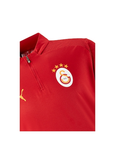 Galatasaray Puma A Takım 1/4 Fermuarlı Uzun Kollu Antrenman Üst 77967601 Sarı - Kırmızı
