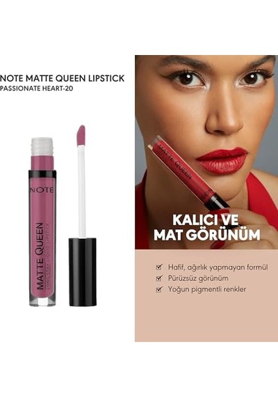 Lipstick 20 Passionate Kalıcı Likit Ruj, Mor 0