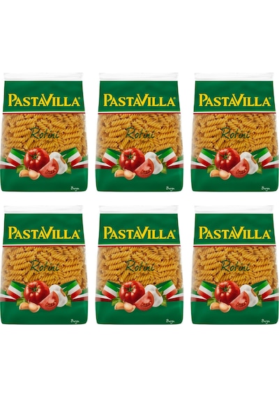 Pastavilla Burgu Makarna 500 Gr X 6 Adet Yeni Ambalaj