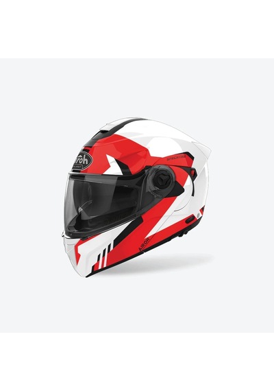 Airoh Specktre Clever Red Gloss Kask Beyaz Kırmızı