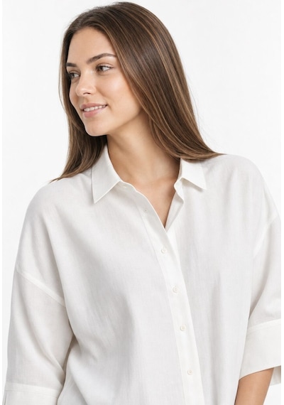 LOFT Loose Fit Kadın Gömlek U.kol Lf2043608 Q1.v1 Beyaz