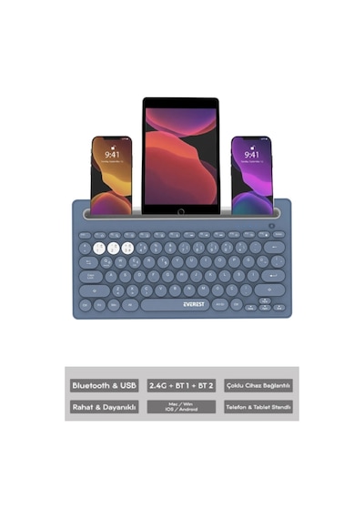 Everest KB-BT84 Bluetooth Kablosuz Klavye