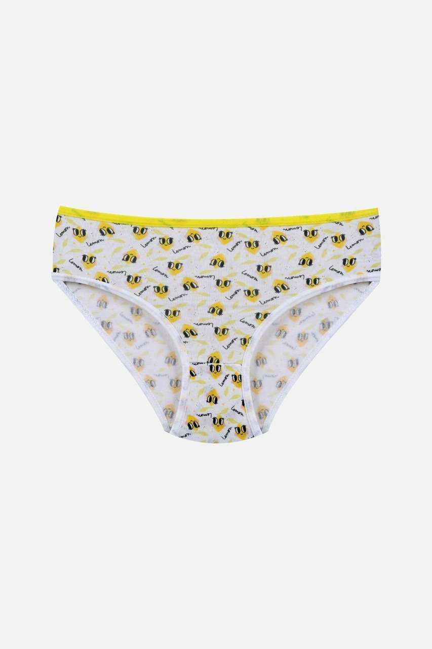 Koza İç Giyim Kız Çocuk 3'lü Penguen Desenli Slip 1050 Sarı