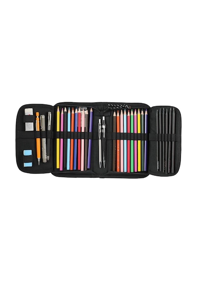 Cover Soft-sert Kapaklı Ayraçlı Kapitone Kalem Kutusu Bordo Tek Renk