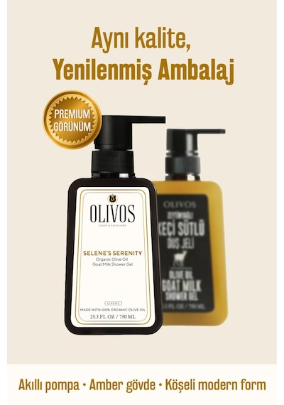 Olivos Saf Zeytinyağlı ve Keçi Sütlü Duş Jeli 750 ML