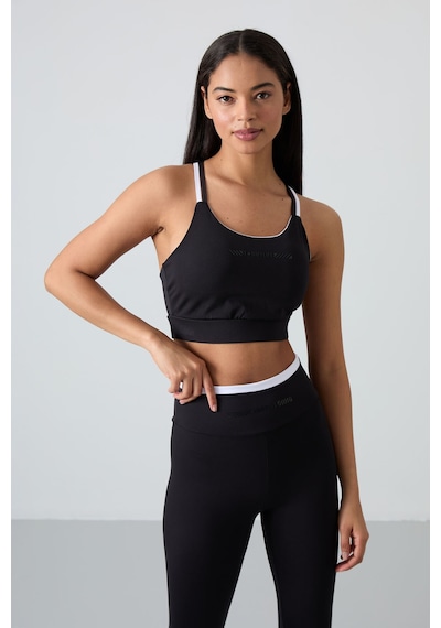 Tommylife Siyah Esnek Standart Fit Performans Kadın Tayt Takım - 95333