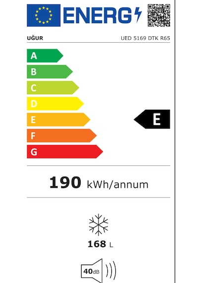 Uğur UED 5169 DTK R65 Dikey Derin Dondurucu