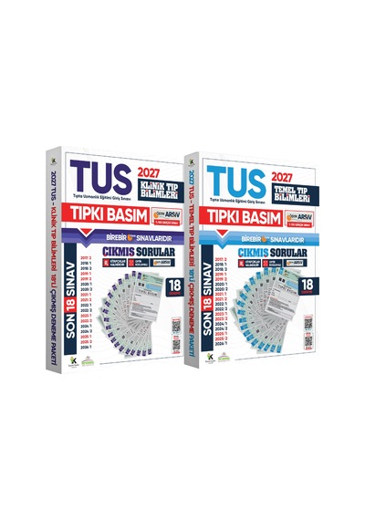 2027 TUS Temel&Klinik Tıp Bilimleri ÖSYM Çıkmış Soru Tıpkı Basım Son 10 Yıl 36lı Deneme Kitapçığı