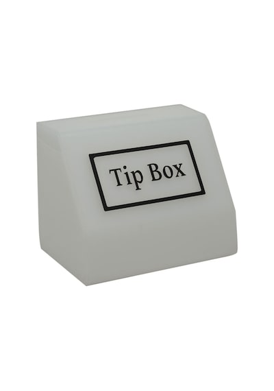 Tipbox - Bahşiş Kutusu Buz Beyaz - 15x10xh12cm