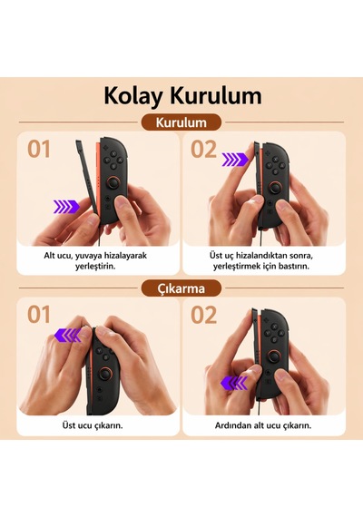 N Switch 2 Joy Con Strap Mouse Modu Uyumlu İkili Bileklik Askısı Siyah