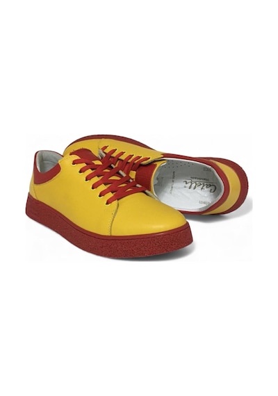 Catelli %100 Deri Ortopedik Erkek Rahat Günlük Sneaker Mevsimlik Taraftar Ayakkabı 40-44 Sarı Kırmızı Catelli %100 Deri Ortopedik Erkek Rahat Günlük Sneaker Mevsimlik Taraftar Ayakkabı 40-44 Sarı Kırmızı