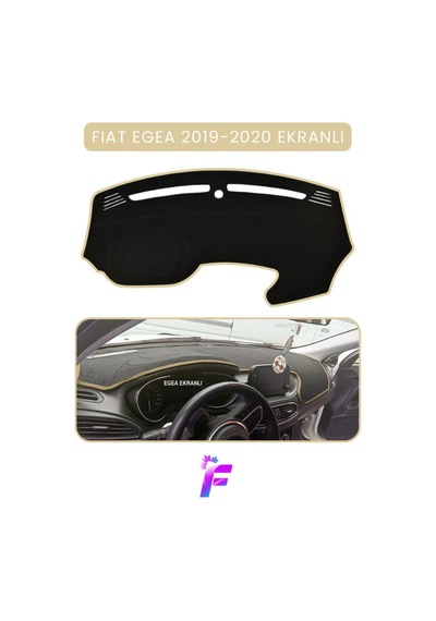 Fıat Egea 2019-2020 Ekranlı Uyumlu Torpido Örtüsü Çatlama Ve Isıya Karşı Tam Koruma Tb19