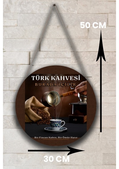 Türk Kahvesi Cafe Restoran İçin Duvar, Kapı, Tek Taraflı Askılı Pano Karşılama Tabelası, Kahve Tablo