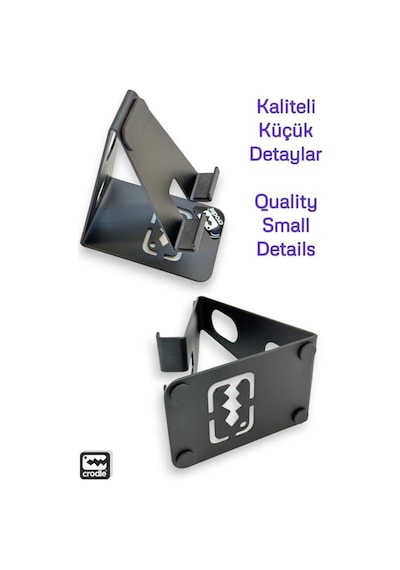 Tüm Cihazlara Uyumlu Universal Portatif Metal Masaüstü Telefon Tablet Tutucu