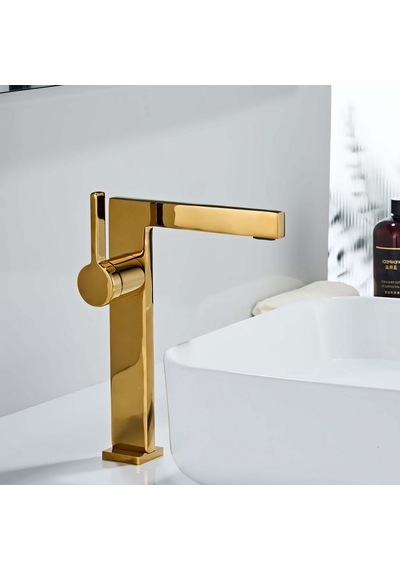 Sera Uzun Lavabo Bataryası Parlak Altın
