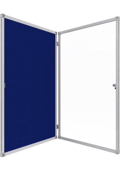 Kilitli Cam İlan Panosu 60x85cm Kumaş Tek Ebat
