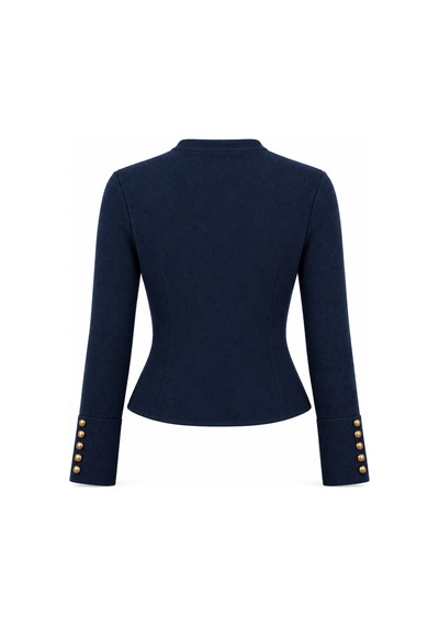 Verymoda Çift Ssıra Düğme Blazer Triko Ceket K-238 Lacivert