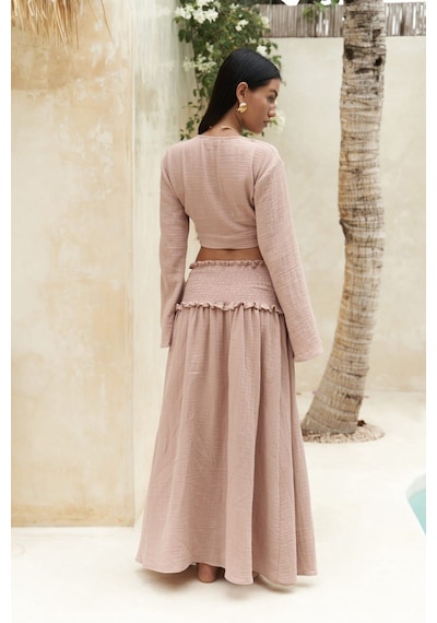Mai Collection Mai Studios Co. Marshanda Somon Crop Etek Takım Somon