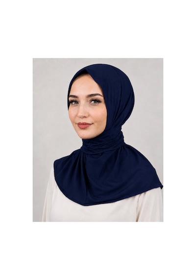Unika Boutique Çıtçıtlı Bağlamalı Tesettür Pratik Şal Deniz Havuz Için Uygundur Lacivert