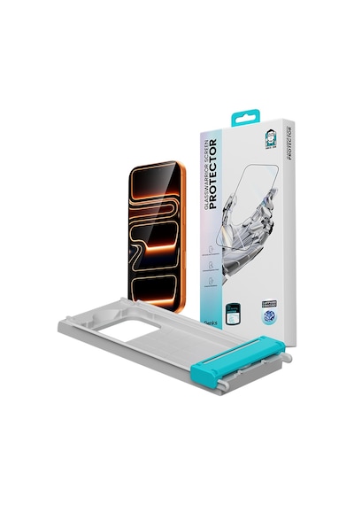 Apple Uyumlu   iPhone 17 Pro Max Benks Glass Warrior 2.0 Ezfita Safir Ekran Koruyucu Uygulama Aparatı Şeffaf