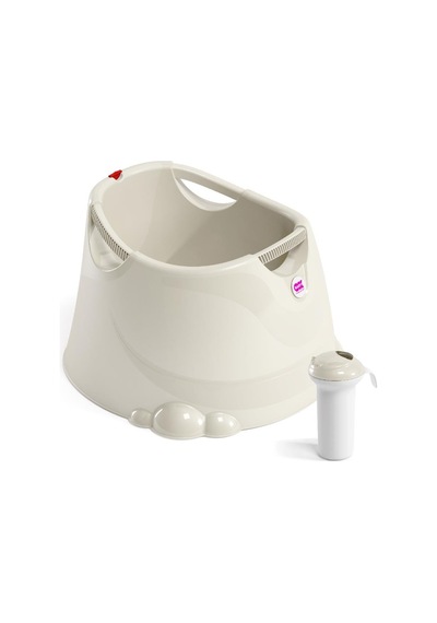 Okbaby Bebek Banyo Seti Opla Küvet & Splash Bebek Duşu Kırık Beyaz