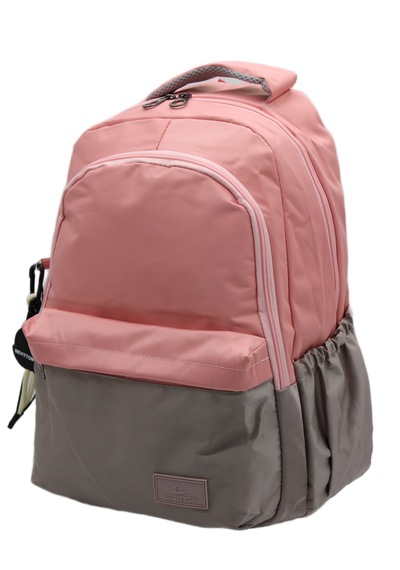 2200 Hafif Kullanışlı Okul Sırt Çantası Unisex Okul Çantası Vizon - 124-Pembe