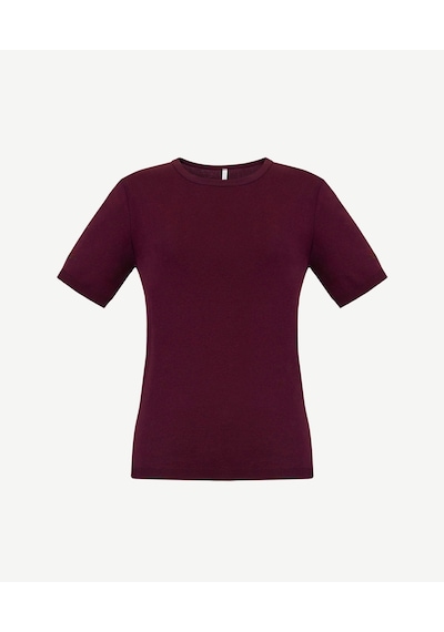 Yargıcı Regular Bisiklet Yaka Kısa Kol Kazak 26kktr2106x 016 Bordo